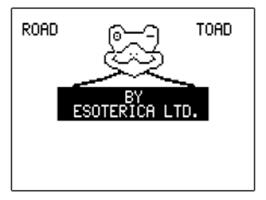 Title screen of Road Toad on the Bally Astrocade.