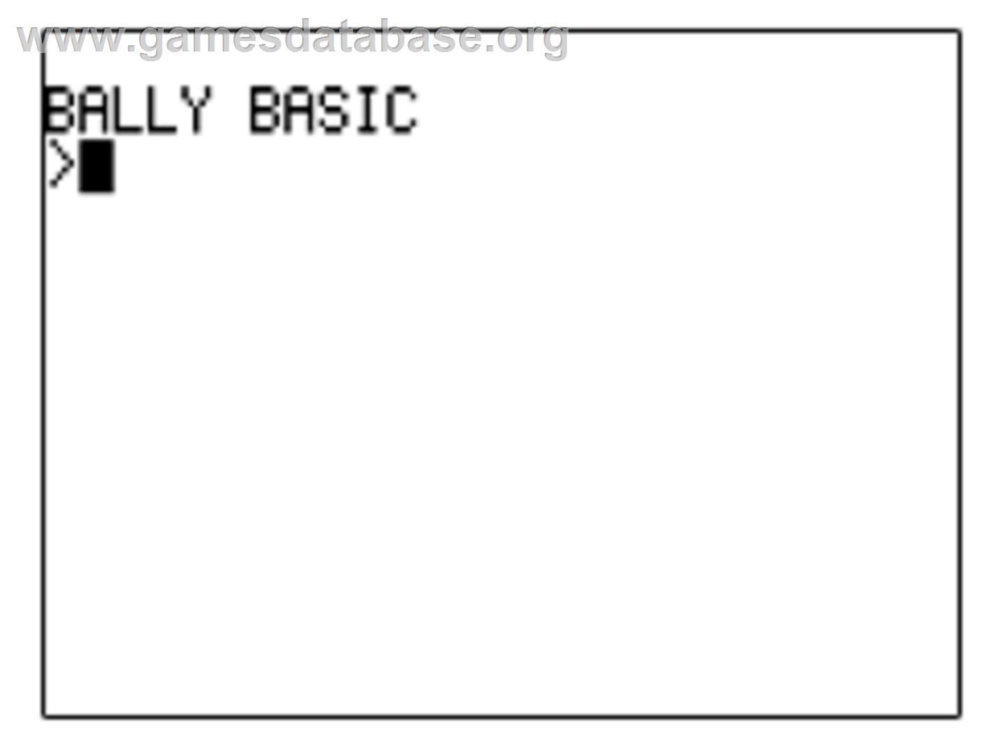 Bally Basic - Bally Astrocade - Artwork - Title Screen