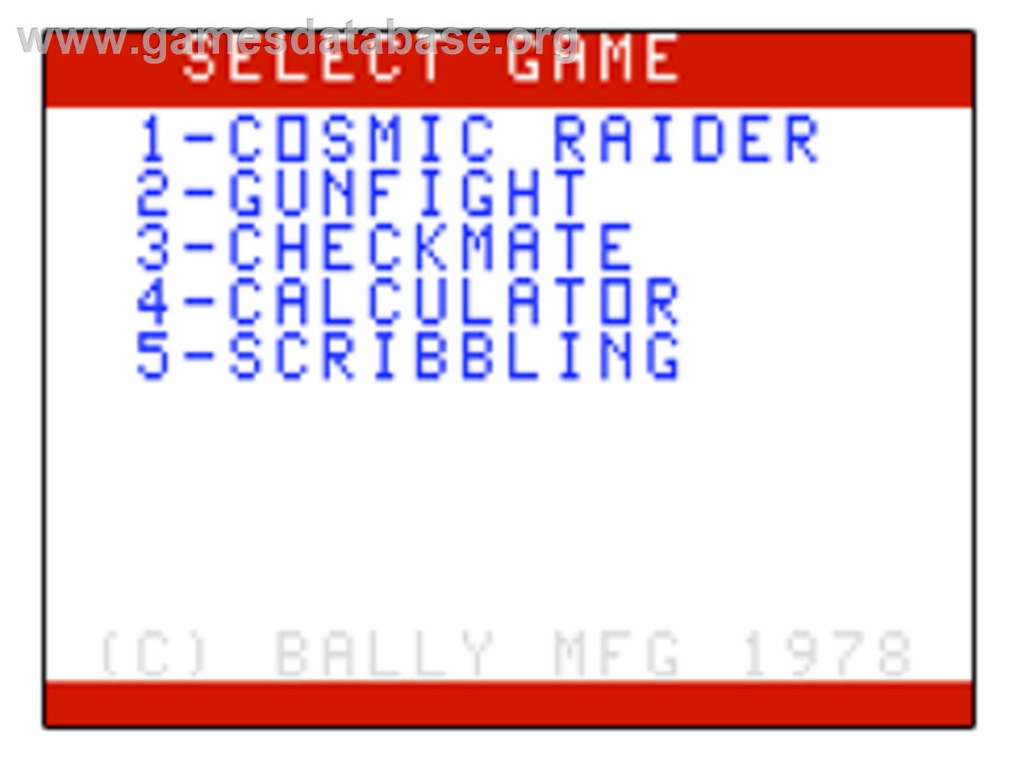 Cosmic Raiders - Bally Astrocade - Artwork - Title Screen