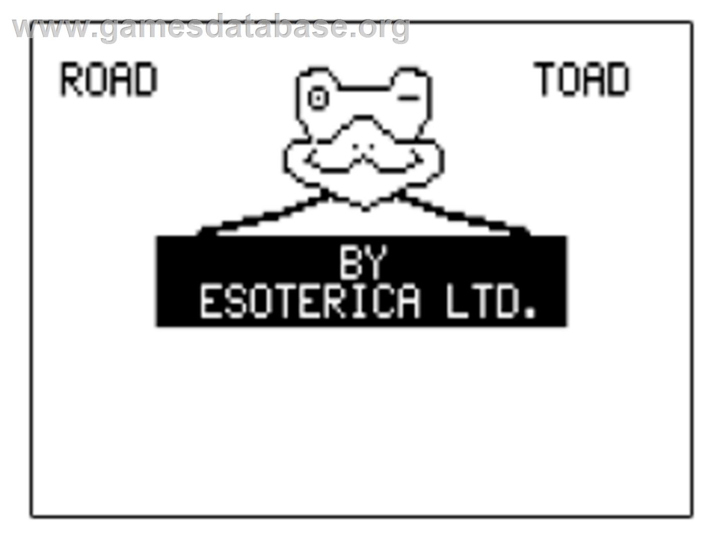 Road Toad - Bally Astrocade - Artwork - Title Screen