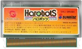 Cartridge artwork for Harobots on the Bandai WonderSwan.