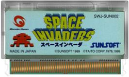 Cartridge artwork for Space Invaders on the Bandai WonderSwan.