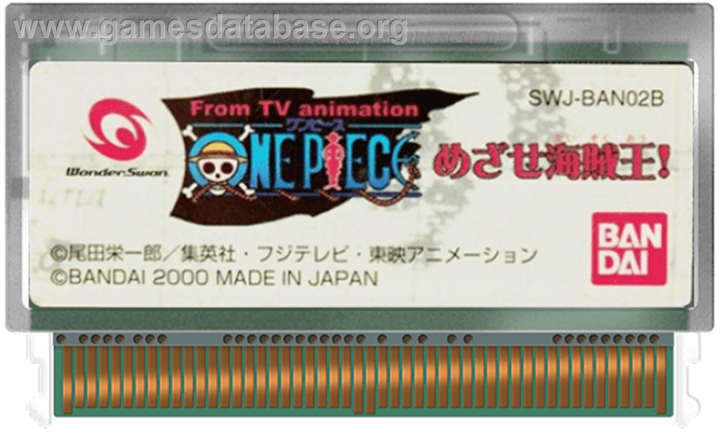 From Tv Animation One Piece - Mezase Kaizoku Ou! - Bandai WonderSwan - Artwork - Cartridge