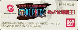 Top of cartridge artwork for From Tv Animation One Piece - Mezase Kaizoku Ou! on the Bandai WonderSwan.