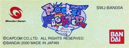 Top of cartridge artwork for Pocket Fighter on the Bandai WonderSwan.