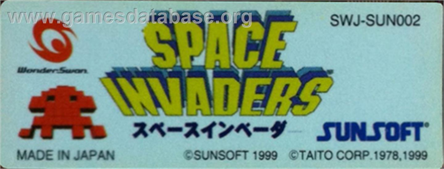Space Invaders - Bandai WonderSwan - Artwork - Cartridge Top
