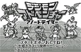 Title screen of Digimon Adventure: Anode Tamer on the Bandai WonderSwan.
