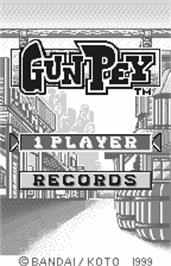 Title screen of Gunpey on the Bandai WonderSwan.