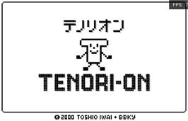 Title screen of Tenori-on on the Bandai WonderSwan.