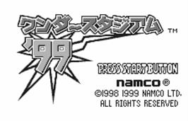 Title screen of Wonder Stadium '99 on the Bandai WonderSwan.