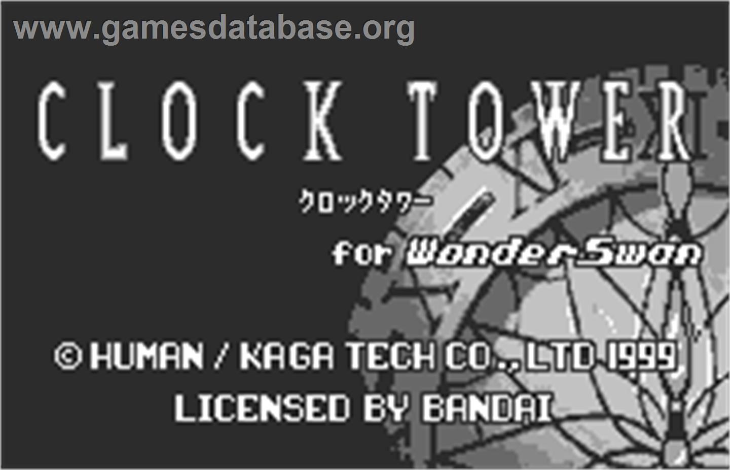 Clock Tower - Bandai WonderSwan - Artwork - Title Screen