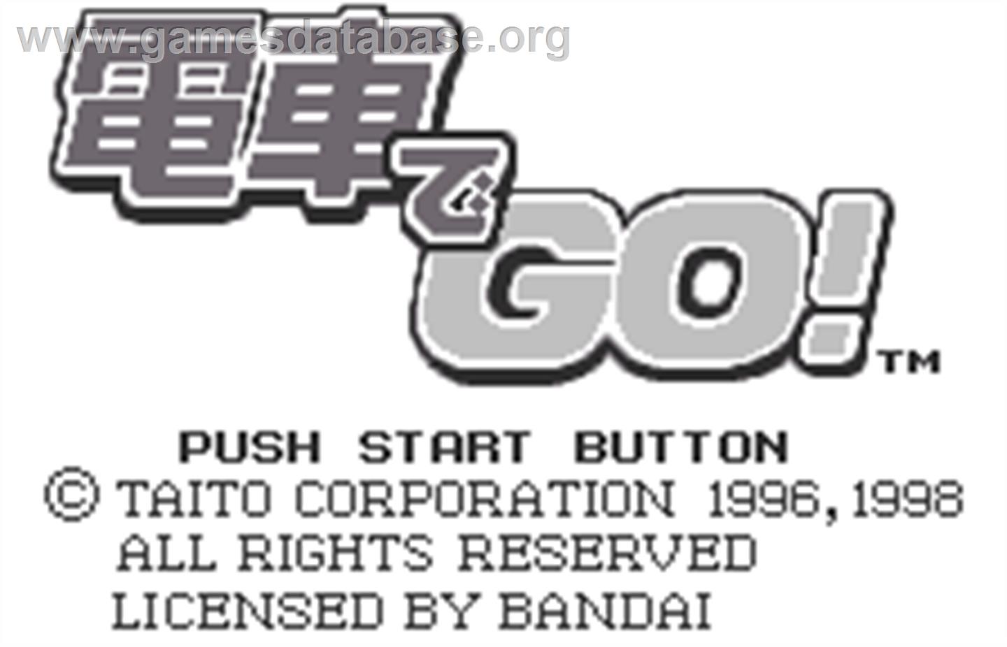 Densha de Go! - Bandai WonderSwan - Artwork - Title Screen