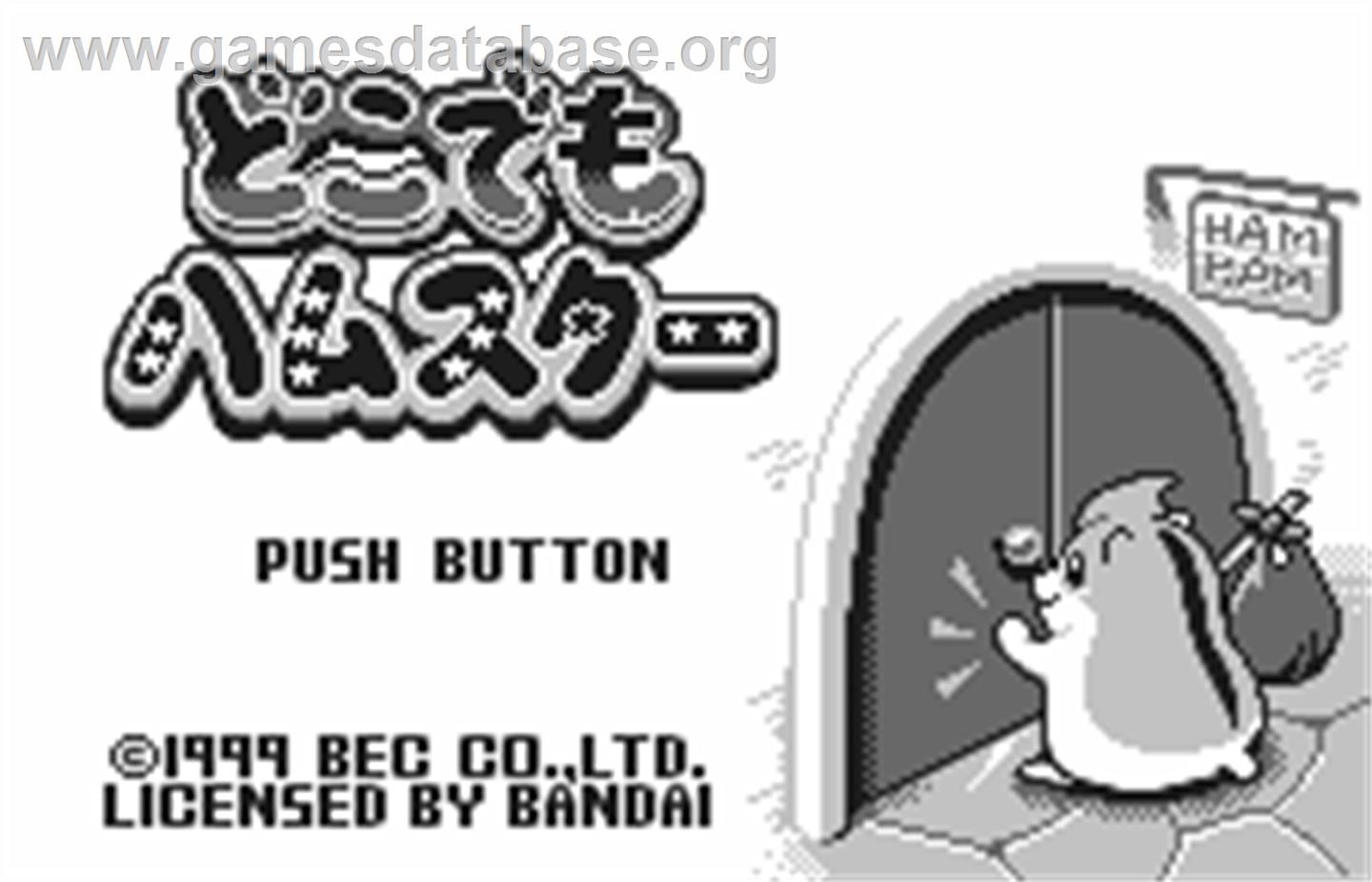 Dokodemo Hamster - Bandai WonderSwan - Artwork - Title Screen