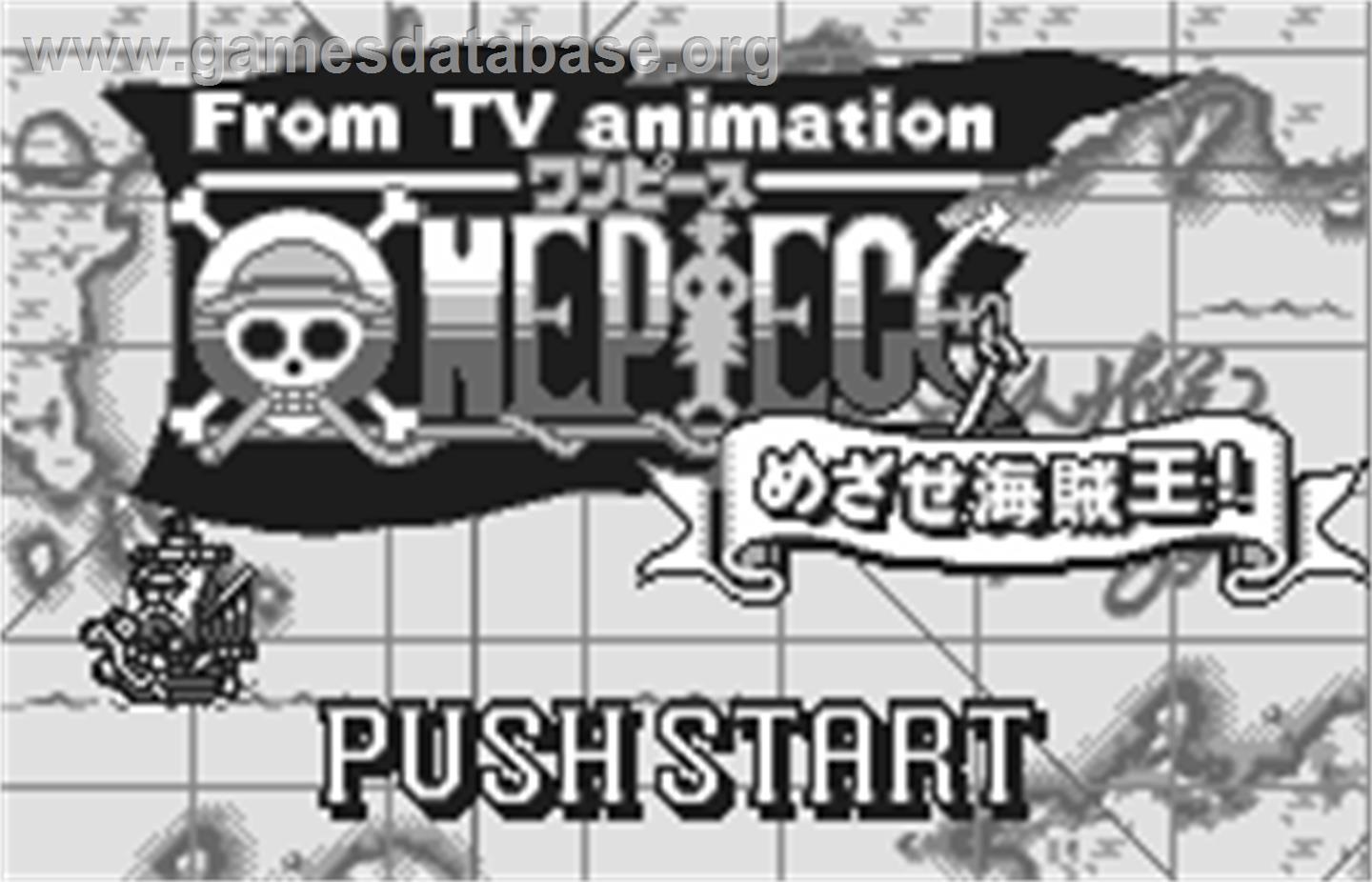 From Tv Animation One Piece - Mezase Kaizoku Ou! - Bandai WonderSwan - Artwork - Title Screen