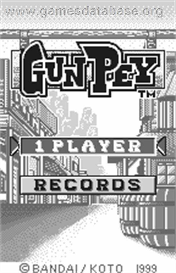 Gunpey - Bandai WonderSwan - Artwork - Title Screen