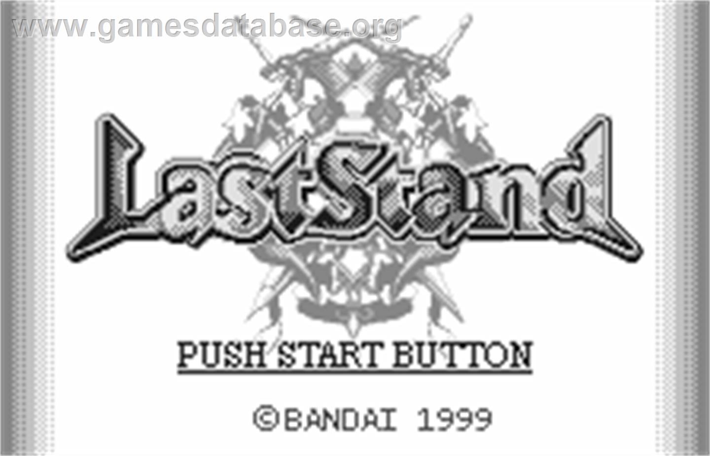 Last Stand - Bandai WonderSwan - Artwork - Title Screen
