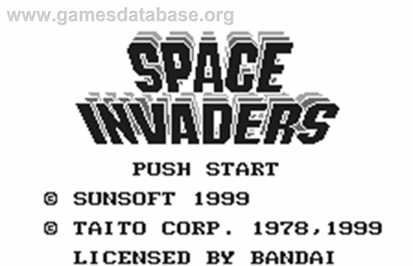 Space Invaders - Bandai WonderSwan - Artwork - Title Screen