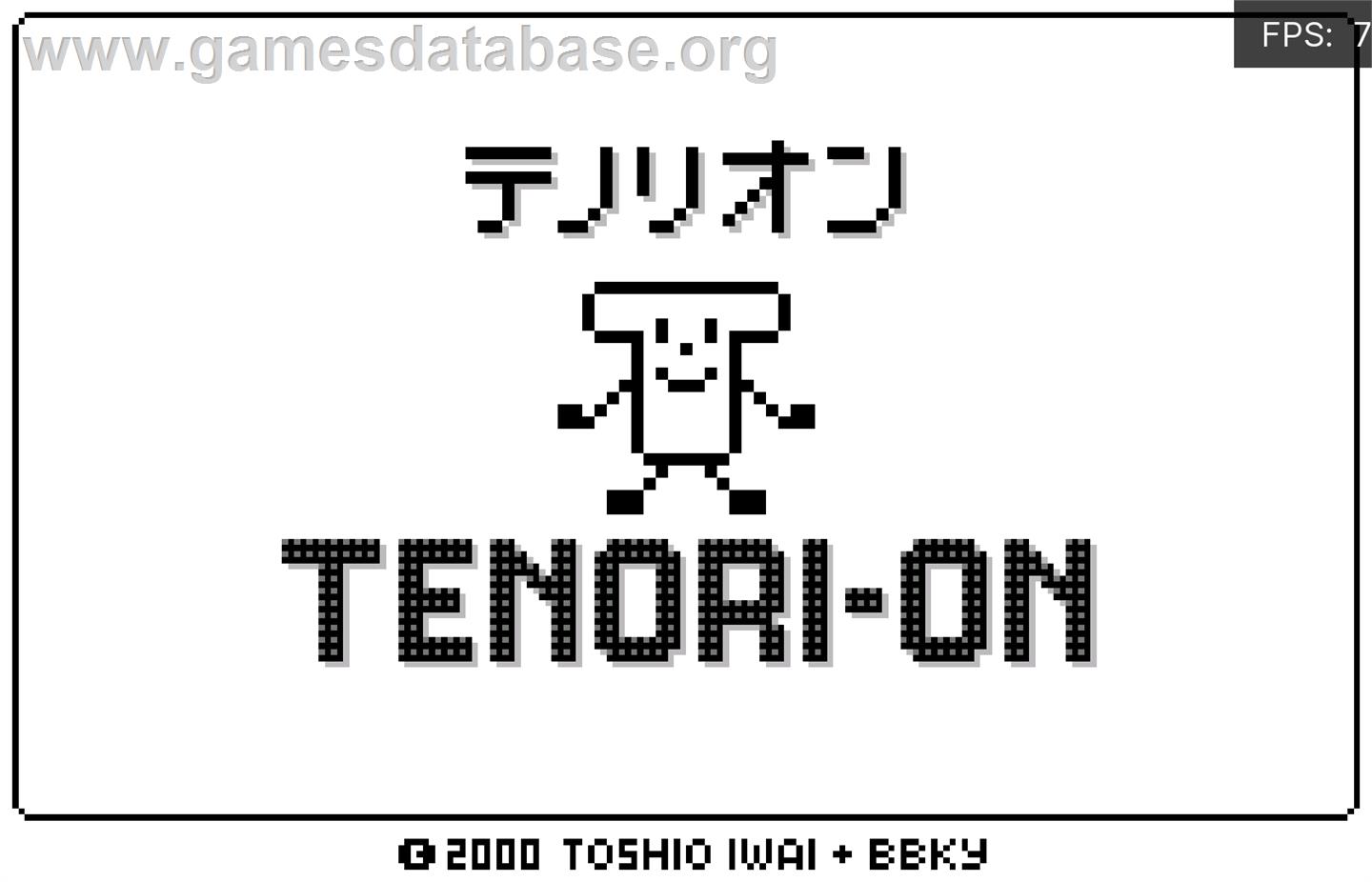 Tenori-on - Bandai WonderSwan - Artwork - Title Screen