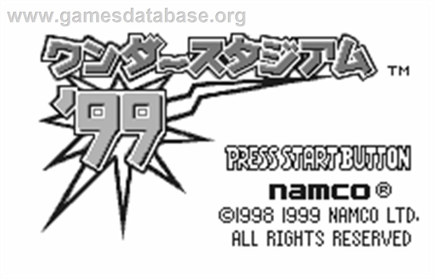 Wonder Stadium '99 - Bandai WonderSwan - Artwork - Title Screen