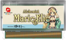 Cartridge artwork for Alchemist Marie & Elie: Futari no Atelier on the Bandai WonderSwan Color.