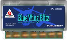 Cartridge artwork for Blue Wing Blitz on the Bandai WonderSwan Color.