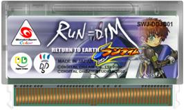 Cartridge artwork for RUN=DIM Return to Earth on the Bandai WonderSwan Color.