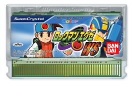 Cartridge artwork for Rockman Exe Ws on the Bandai WonderSwan Color.