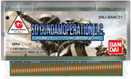 Cartridge artwork for SD Gundam: Operation U.C. on the Bandai WonderSwan Color.