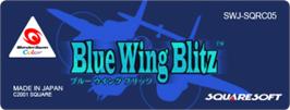 Top of cartridge artwork for Blue Wing Blitz on the Bandai WonderSwan Color.
