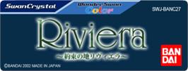 Top of cartridge artwork for Riviera: The Promised Land on the Bandai WonderSwan Color.