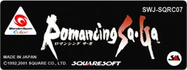 Top of cartridge artwork for Romancing SaGa on the Bandai WonderSwan Color.