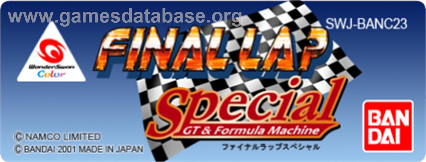 Final Lap Special - Gt And Formula Machine - Bandai WonderSwan Color - Artwork - Cartridge Top