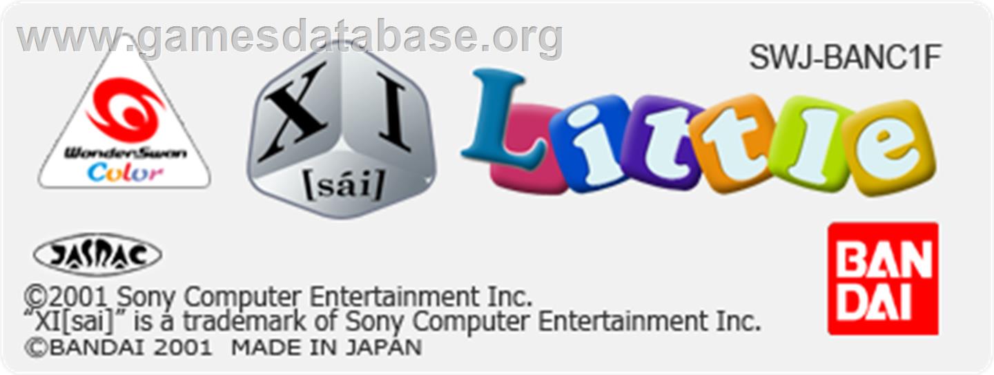 XI Sai Little - Bandai WonderSwan Color - Artwork - Cartridge Top