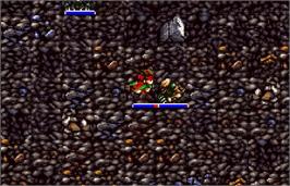 In game image of Arc the Lad: Kijin Fukkatsu on the Bandai WonderSwan Color.
