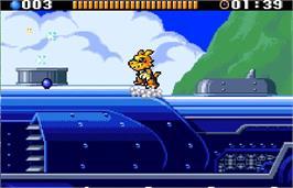 In game image of Digimon Tamers - Battle Spirit Ver. 1.5 on the Bandai WonderSwan Color.