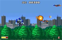 In game image of Run=dim - Return To Earth on the Bandai WonderSwan Color.