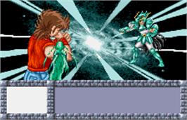In game image of Saint Seiya: Ougon Densetsu Hen Perfect Edition on the Bandai WonderSwan Color.