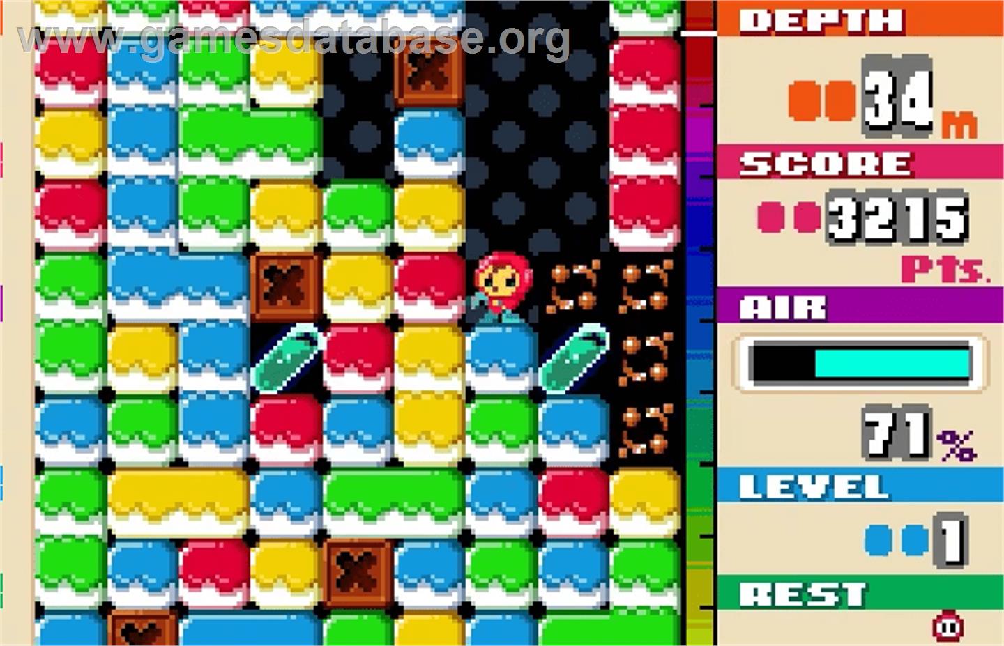 Mr Driller - Bandai WonderSwan Color - Artwork - In Game