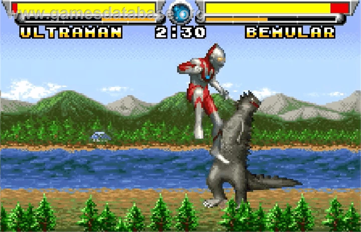Ultraman: Warrior of the Star of Light - Bandai WonderSwan Color - Artwork - In Game