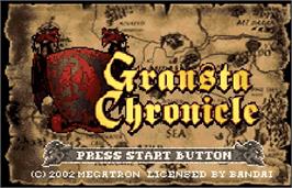 Title screen of Gransta Chronicle on the Bandai WonderSwan Color.
