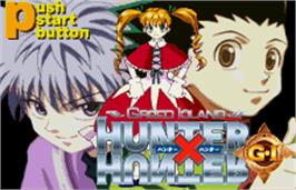 Title screen of Hunter X Hunter: Greed Island on the Bandai WonderSwan Color.