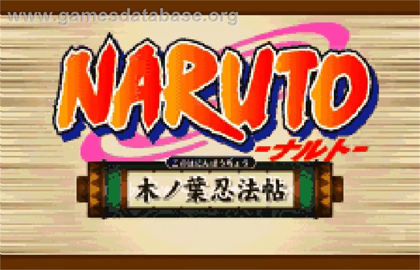 Naruto: Konoha Ninpouchou - Bandai WonderSwan Color - Artwork - Title Screen