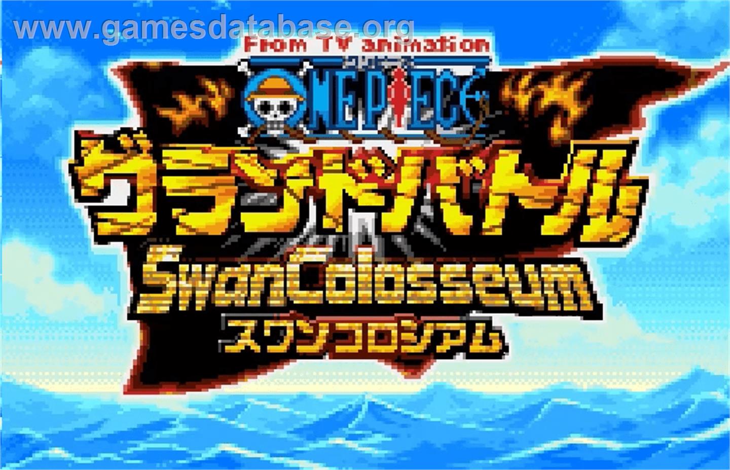 One Piece: Grand Battle Swan Colosseum - Bandai WonderSwan Color - Artwork - Title Screen