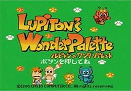 Title screen of Lupiton No Wonder Palette on the Casio Loopy.