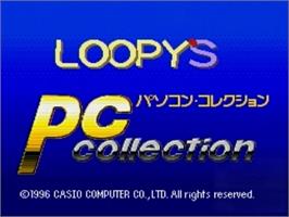 Title screen of Pasocom Collection on the Casio Loopy.