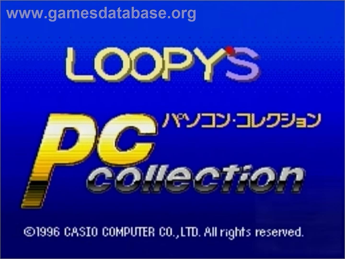 Pasocom Collection - Casio Loopy - Artwork - Title Screen