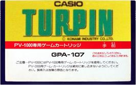 Cartridge artwork for Turpin on the Casio PV-1000.