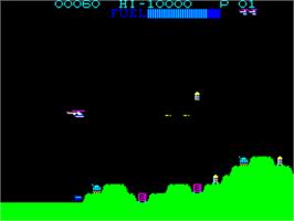 In game image of Super Cobra on the Casio PV-1000.