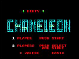 Title screen of Dirty Chameleon on the Casio PV-1000.