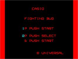 Title screen of Fighting Bug on the Casio PV-1000.